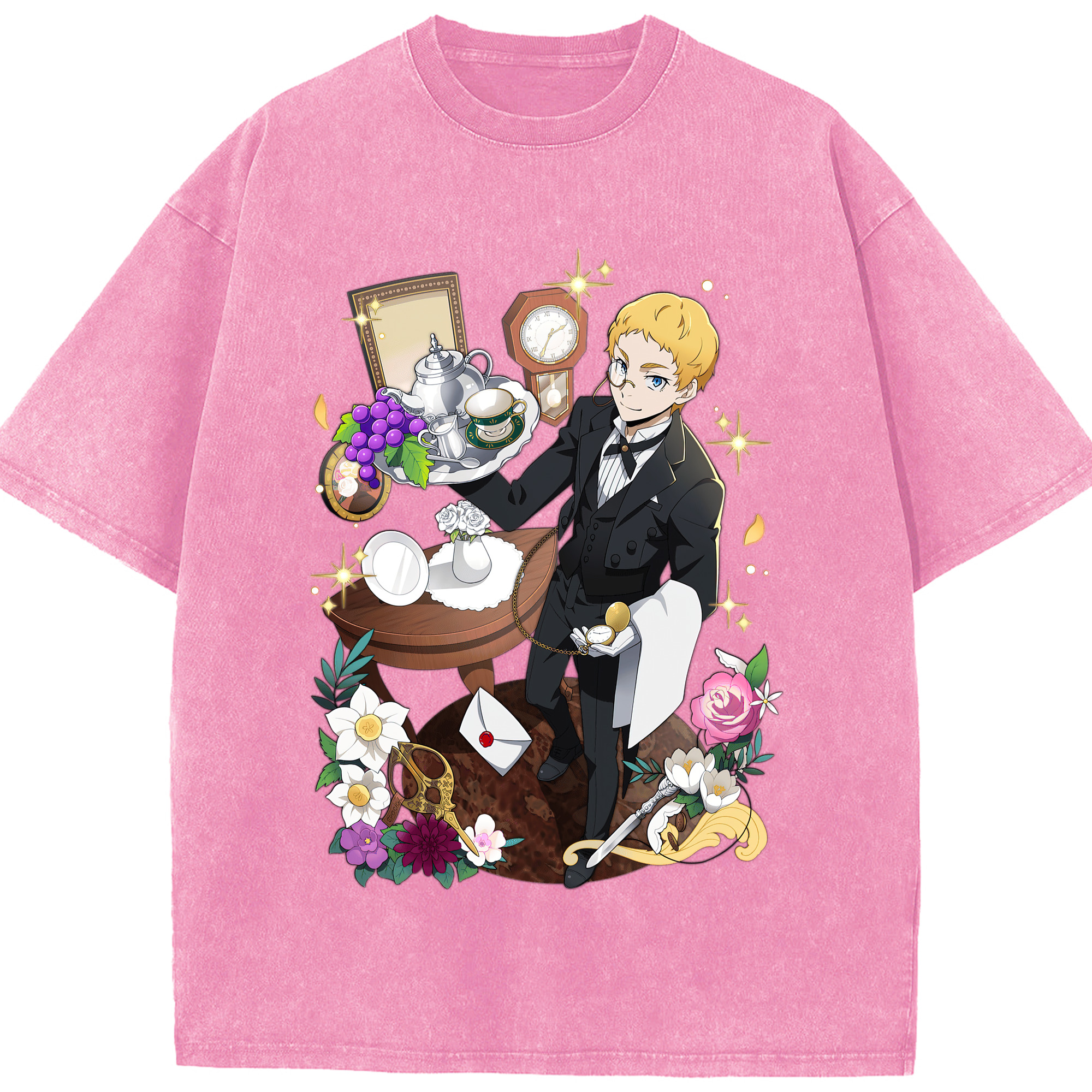 （画像用） 文豪ストレイドッグス Bungo Stray Dogs 綿100% ヴィンテージ風 半袖Tシャツ（フロントプリント）